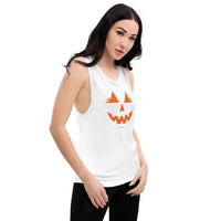 Glam Pumpkin Face - Women's Muscle Tank