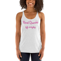 Real Queens Lift Weights - Women's Racerback Tank