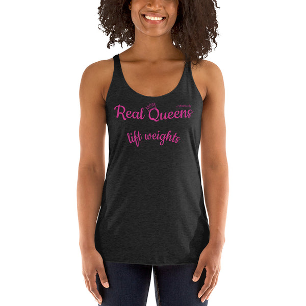 Real Queens Lift Weights - Women's Racerback Tank